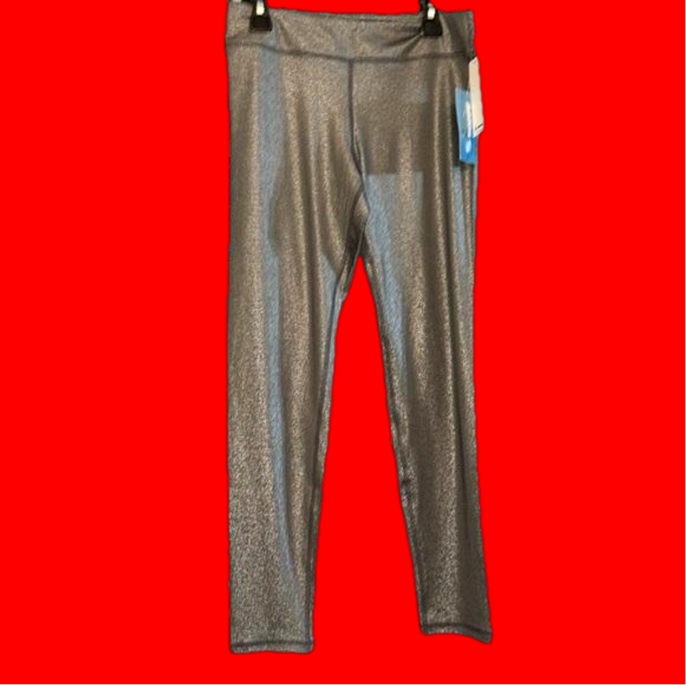 NWT girl’s Soffe silver metallic leggings